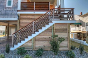 exotic hardwood railing - Simmons Custom Cabinetry & Millwork Inc.